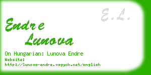 endre lunova business card